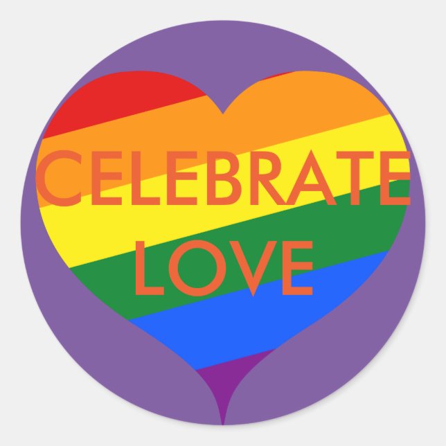 Celebrate Love Pride Sticker (Front)