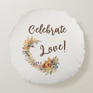 Celebrate Love Round Cushion