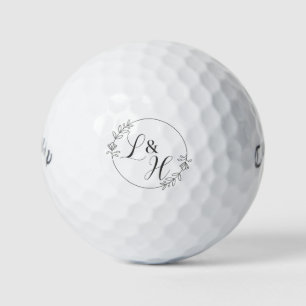 Celebrate Love Wedding Monogram Customizable Favor Golf Balls