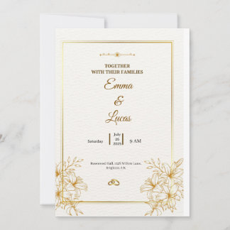 Celebrate love with this elegant wedding invitation