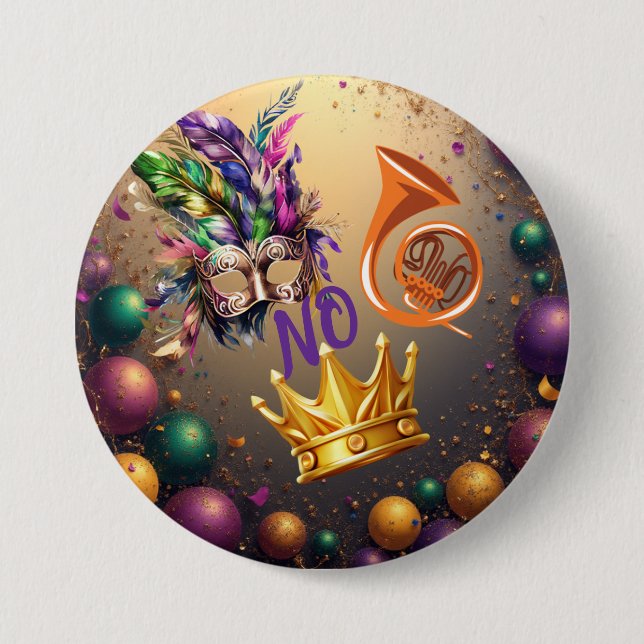 Celebrate Mardie Gras by Sommer Hamilton 7.5 Cm Round Badge (Front)
