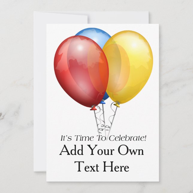 Celebrate Matte 5"x7" Standard white w/envelopes Invitation (Front)