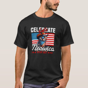 Celebrate Meowica 4th of July Cat Lover Patriotic T-Shirt