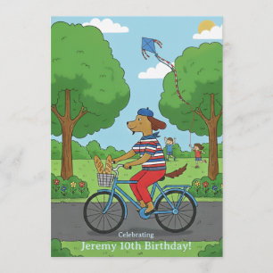 Celebrate Milestone 10th Birthday   Pedal On Over! Invitation