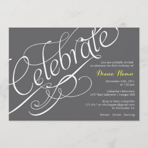 "CELEBRATE" Milestone Birthday or Event Invitation