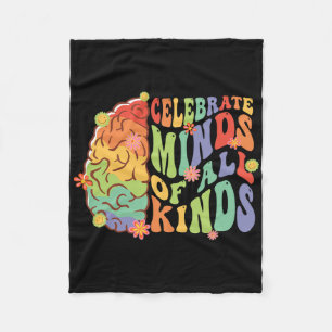 Celebrate Minds Of All Kinds Autism Awareness Fleece Blanket