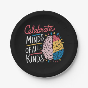 Celebrate Minds of All Kinds Autism Awareness Paper Plate