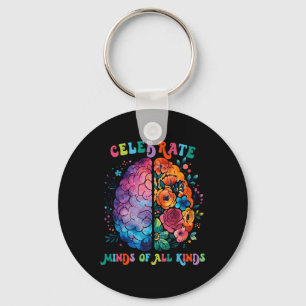 Celebrate Minds Of All Kinds Mental Health Autism Key Ring