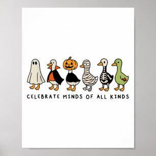 Celebrate Minds Of All Kinds Mental Health Autism Poster