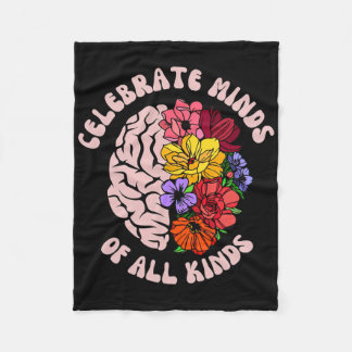 Celebrate Minds Of All Kinds Neurodiversity Autism Fleece Blanket