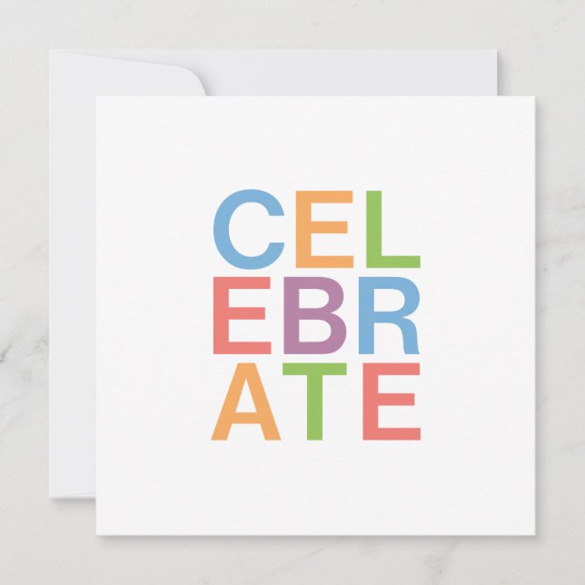 CELEBRATE Modern Invitation (Front)
