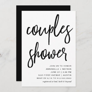 Celebrate Modern Typography Couples Shower Invitation