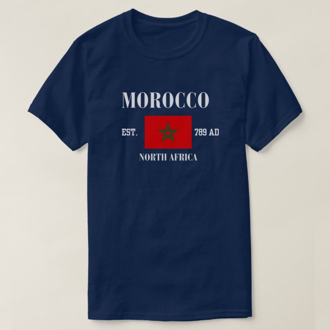 Celebrate Moroccan Pride with Vibrate Flag T-Shirt (Design Front)