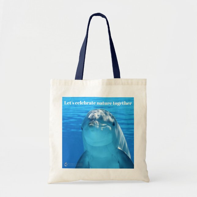 Celebrate Nature Dolphin Tote Bag (Front)