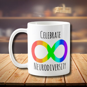 Celebrate Neurodiversity Autism Acceptance Rainbow Coffee Mug