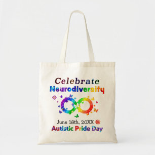 Celebrate Neurodiversity Autistic Pride Day Tote Bag