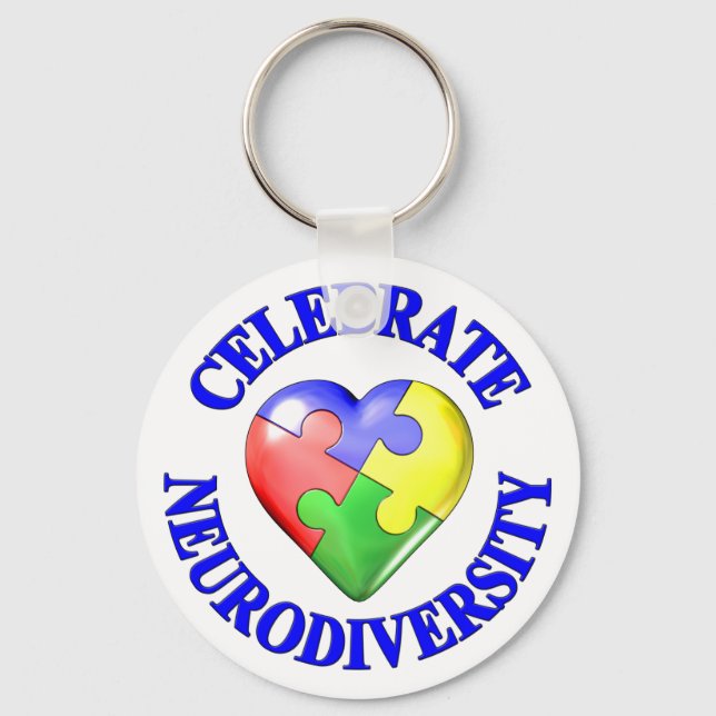 Celebrate Neurodiversity Key Ring (Front)