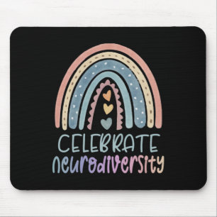 Celebrate Neurodiversity Mental Health Autism Awar Mouse Mat