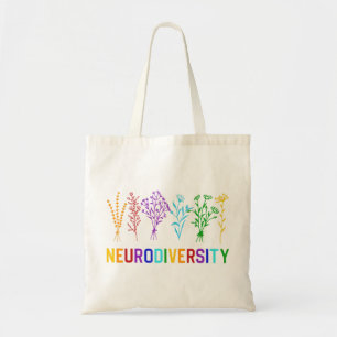 Celebrate Neurodiversity with this great rainbow f Tote Bag