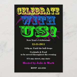Celebrate New Year's Invitation