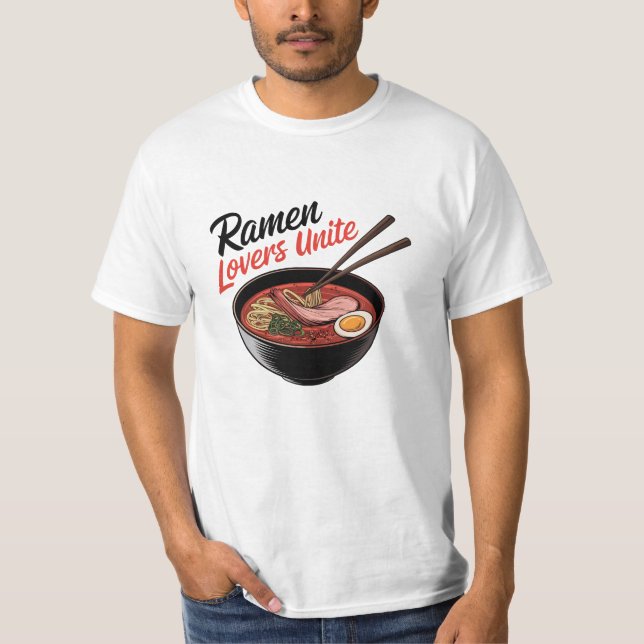 Celebrate Noodle Love with Ramen Designs T-Shirt (Front)