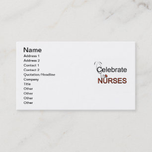 Celebrate Nurses T-shirts and Gifts Business Card