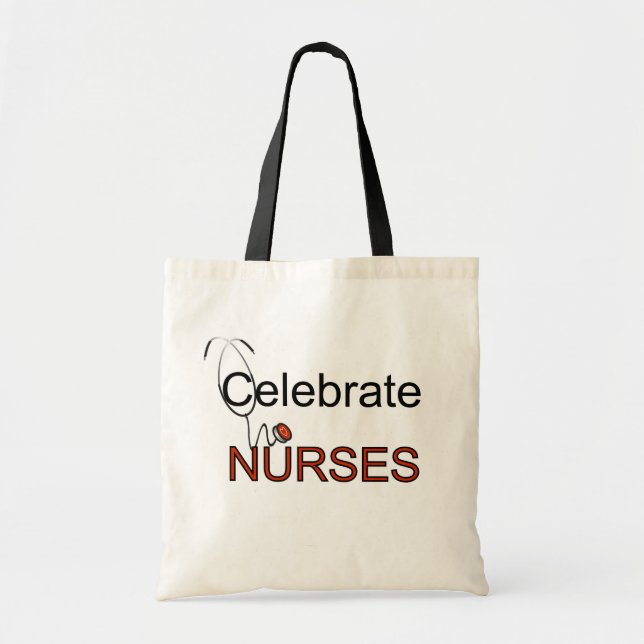 Celebrate Nurses T-shirts and Gifts Tote Bag (Front)