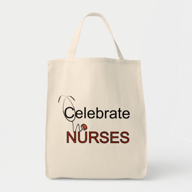 Celebrate Nurses T-shirts and Gifts Tote Bag (Front)