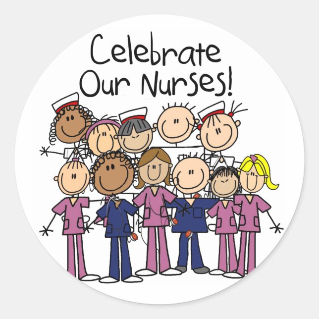 Celebrate Our Nurses Classic Round Sticker (Front)