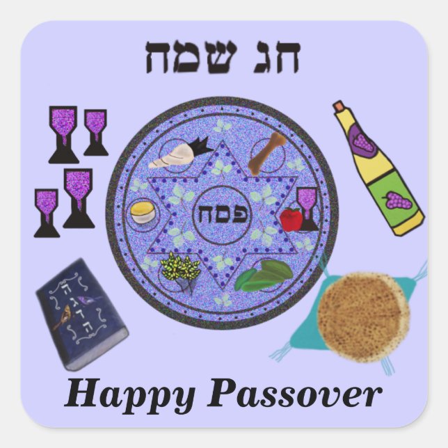 Celebrate Passover Square Sticker (Front)