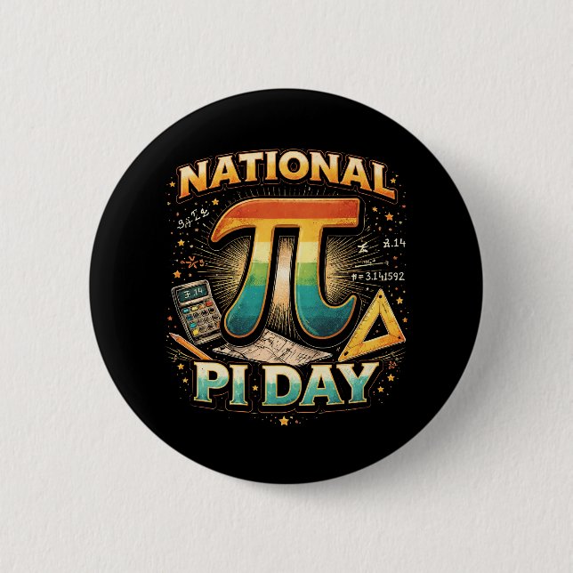 Celebrate Pi 6 Cm Round Badge (Front)
