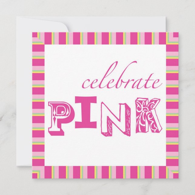 Celebrate Pink Breast Cancer Event Invitation (Front)