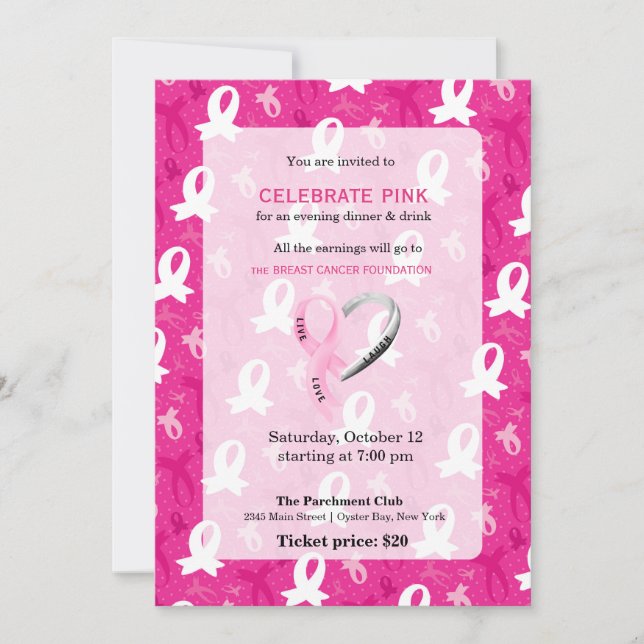Celebrate Pink event Invitation (Front)