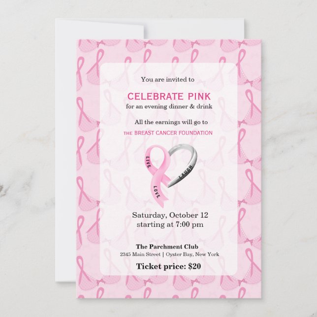 Celebrate Pink event Invitation (Front)