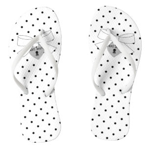 Celebrate Polka Dots Bridal Graduate Tiara Party Flip Flops