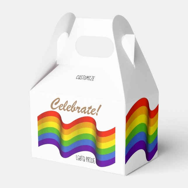 Celebrate Pride Favour Box, Gable 4x2.5x5 Box (Front Side)