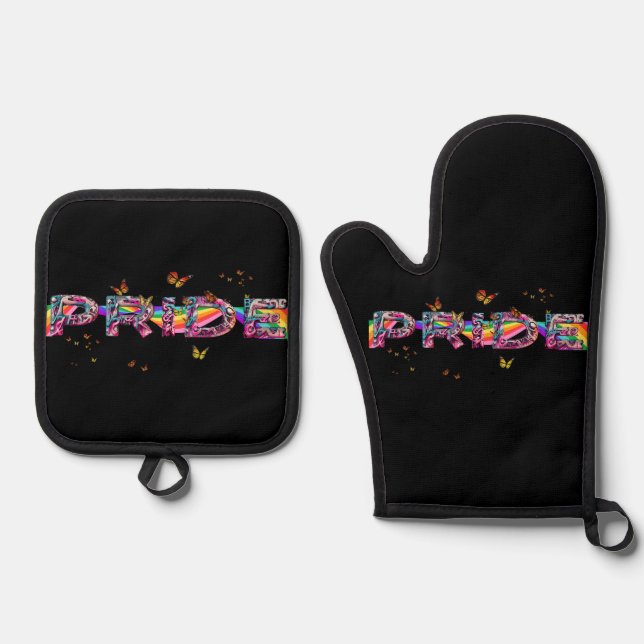 Celebrate Pride Oven Mitt & Pot Holder Set (Front)