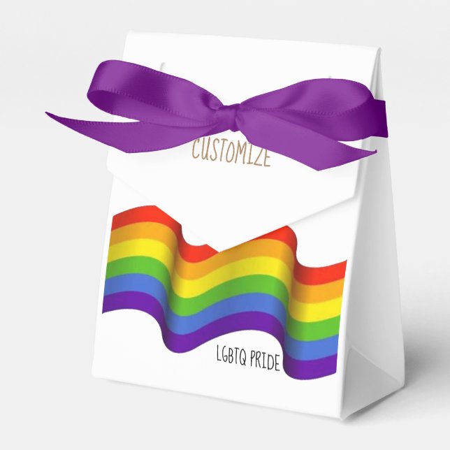 Celebrate Pride Tent 3x1.5x3.25 Favour Box (Front Side)