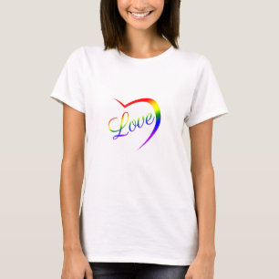 Celebrate Pride With Love Lgbt Pride Rainbow Half T-Shirt
