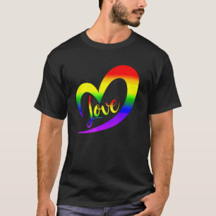 Celebrate Pride With Love Lgbt Pride Rainbow Half T-Shirt