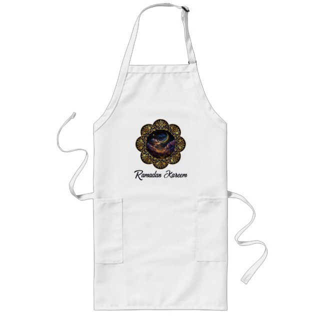 Celebrate Ramadan Kareem Mubarak 2026 with this  Long Apron (Front)