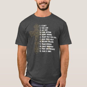 Celebrate Recovery Christian Cross 12 Step Guide  T-Shirt