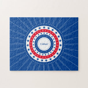 Celebrate Red, White, and Blue Stars Jigsaw Puzzle