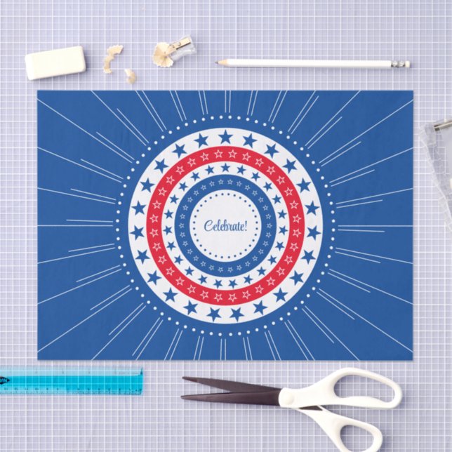 Celebrate Red, White, and Blue Stars Tissue Paper (Craft)