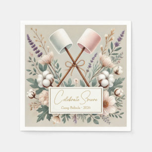 Celebrate S'more Rustic Camp Bride Party Napkin