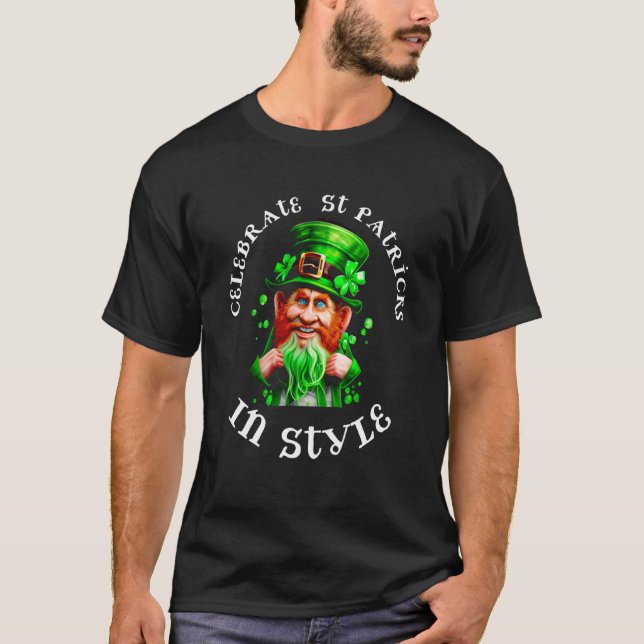 Celebrate St Patrick's Day in style with Lucky Cha T-Shirt (Front)