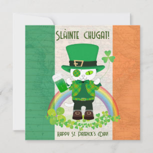 Celebrate St. Patrick's Day with a Lucky Cat Card