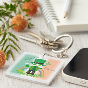 Celebrate St. Patrick's Day with a Lucky Cat Key Ring