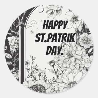 Celebrate St. Patrick's Day with happy st.patrik  Classic Round Sticker