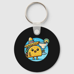 Celebrate Taco Margarita Festive Mexican Food Cinc Key Ring